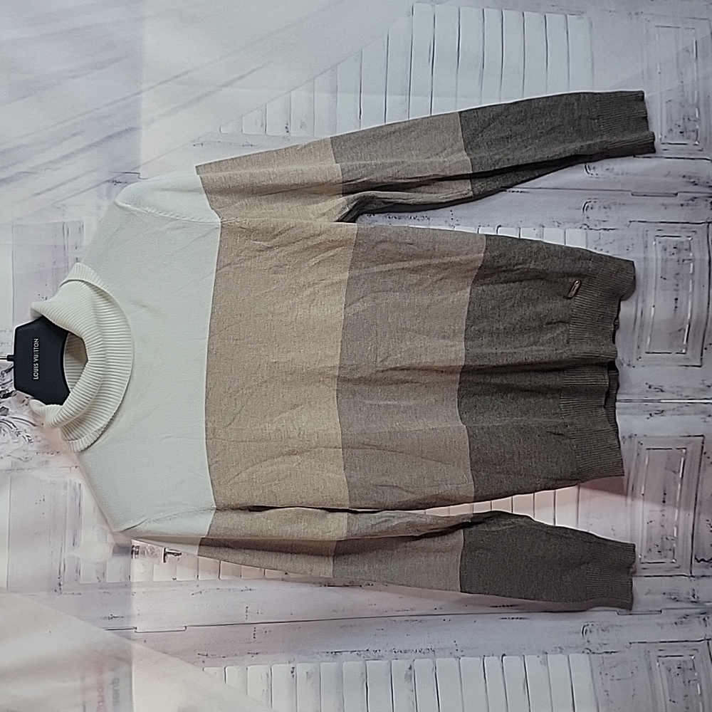 Calvin Klein multiple color pattern sweater